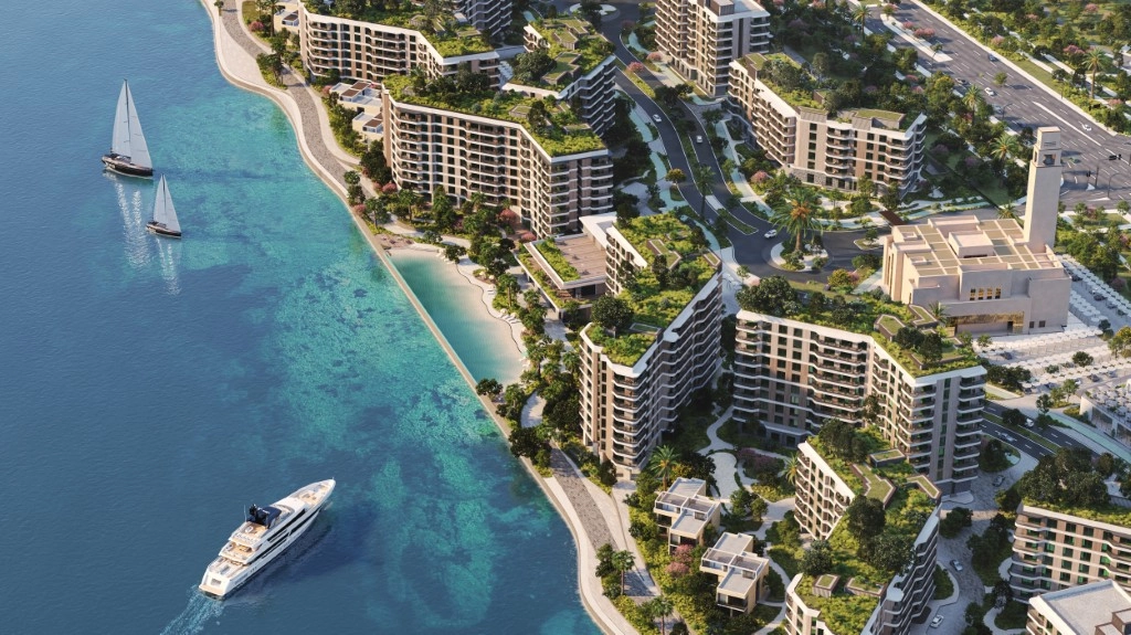 Tree-lined walkways and shaded outdoor areas at Gardenia Bay community